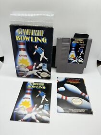Championship Bowling (Nintendo NES) Complete CIB w/ Poster Good Shape!
