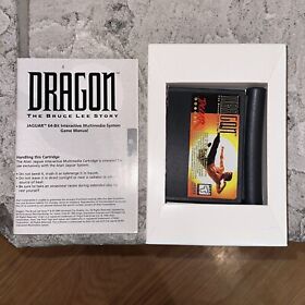 Atari Jaguar Dragon The Bruce Lee Story game Rare Maual tested
