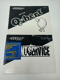 NES Instruction Manual Lot Of (2) - Q*bert + Silent Service NO GAMES Ultra 