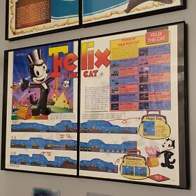FRAMED Retro 1992 Felix the Cat NES Video Game Wall Art