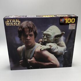Rompecabezas Star Wars MB 100 piezas Luke Skywalker Yoda Lucasfilm sellado 1989 nuevo
