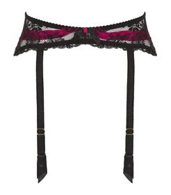 AGENT PROVOCATEUR MADDY SUSPENDER PINK/BLACK SIZE AP4 / LARGE / 12-14 BNWT