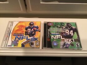 NFL2K 1 & 2 Dreamcast Has case, manual & disc.Tested and works