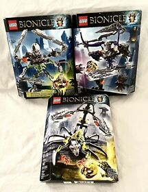 Lego Bionicle Skull Slicer, Skull Basher and Skull Scorpio - Set of 3 - New