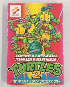 Famicom Software Model No.  Teenage Mutant Ninja Turtles 2 KONAMI JAPAN