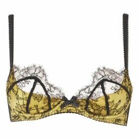 AGENT PROVOCATEUR RARE BLACK/MUSTARD LEISA BRA 34D BNWT SALE IS FOR THE BRA ONLY