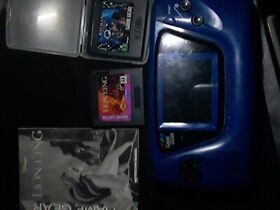 Blue 🌊 Sega Game Gear 2110 Console W/ Lion King + Manual & Batman Returns Pics