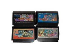 Lot of 4 Dragon Quest 1 2 3 4 SET Nintendo Famicom FC Japan Cartridge fc