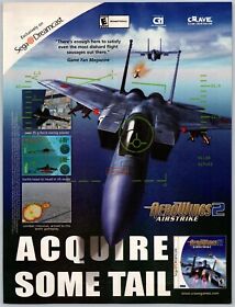 Aero Wings 2 Airstrike Sega DreamCast Game Promo Oct, 2000 Full Page Print Ad