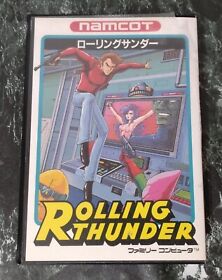 ROLLING THUNDER Nintendo Famicom FC NES Used with Box 3