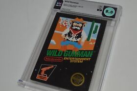 WILD GUNMAN-  WATA GRADED 8.0 Nintendo NES -Very Good-CIB (EQM28)