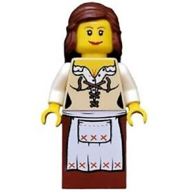 M142 Lego Medieval Market Village Peasant Female Maid Minifigure 10193 NEW 