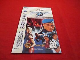 Street Fighter The Movie Sega Saturn Instruction Manual Booklet ONLY