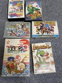 Nintendo Famicom FC NES Game software Lot 11 Goemon Yoshi's Cookie SD Gundam