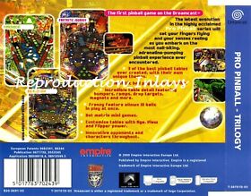 Pro Pinball Dreamcast Rear Inlay Only (High Quality)