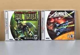 Dreamcast CIB Lot Armada & Legacy Of Kain Soul Reaver *Tested And Working* Sega