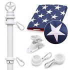 American Flag Poles - Tangle Free Flagpole with 3x5 US Flags for Outside - 6 ...