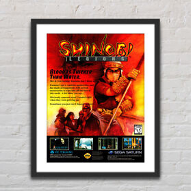 Shinobi Legions Sega Saturn Glossy Promo Poster 18" x 24" G0928
