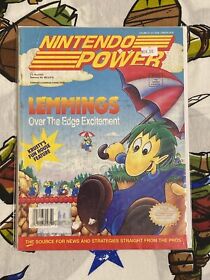Nintendo Power Vol 37 W/ Ultra Bots Poster June 1992 Lemmings SNES NES GAME BOY