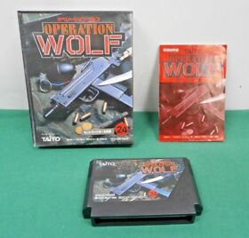 NES - OPERATION WOLF - popular gun action. Boxed. Famicom. Japan game. 10174