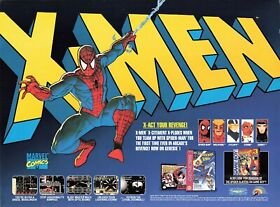 1993 Spider Man X-Men Marvel Comics Nes Sega Ad Full Page Print Ad Vtg