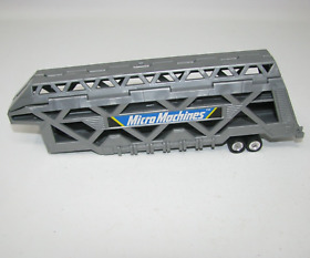 Micro Machine Car Hauler Trailer Carrier Truck Semi Gray 9 Inch Ramp NO TRUCK