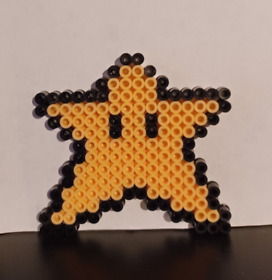 Super Star Super Mario Bros 3 Perler bead pixel art NES Sprite