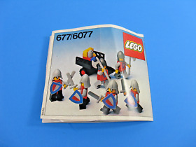 1979 LEGO Knight's Procession 677 6077 Classic Castle- Original Instuction MINT!