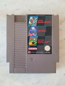 3 in 1 Super Mario Bros / Tetris / Nintendo World Cup NES Cartridge Only - PAL