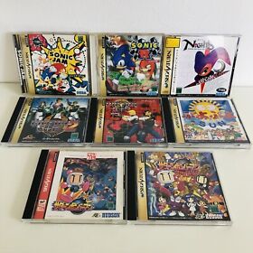 Sonic R Sonic Jam Nights Saturn Bomber Man set of 8 Sega Saturn SS Japan