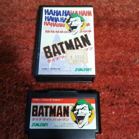 Dynamite Batman Family Computer with Outer Box and Manual Game Sunsoft Used