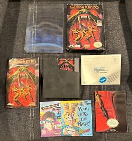 Swords And Serpents Nintendo NES Complete In Box w Manual Poster & Registration!