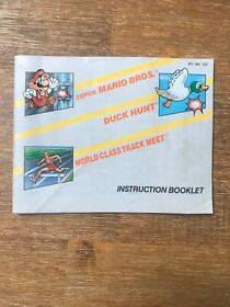 Notice Super Mario Bros./Duck Hunt/World Class Track Meet (Nintendo NES - USA)