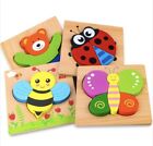  Skyfield Wooden Animal Puzzles with 4 Animal Patterns for Toddlers - New