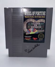 Vanna White Autographed Wheel Of Fortune Nintendo NES Cartridge