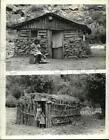 1942 Press Photo Supai Indians outside their homes - mjx96320