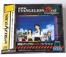 Neon Genesis Evangelion 2nd Second Impression + Spine Sega Saturn JAPAN Import