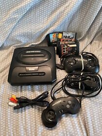 SEGA Genesis Model 2 Console Lot With 2 Controllers, All Cables And 5 Games