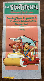 Flintstones Rescue of Dino & Hoppy (NES) Nintendo Power Poster 1991 Taito RARE