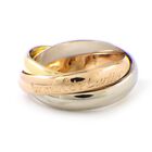 Cartier Ring Trinity 3 Row Triple Band 750(18K) Tri-Color Gold #52 US6.25