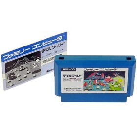 DEVIL WORLD Cart + Manual Famicom Nintendo FC Japan Import NES Action NTSC-J