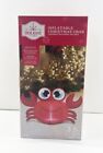 Gemmy Holiday Time Inflatable Light Up Christmas Crab Holly Blue Eye 3.5 ft Wide