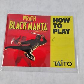 Nintendo NES Manual Only Wrath Of The Black Manta 