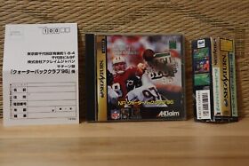 NFL Quarterback Club 96 Complete Set! Sega Saturn SS Japan Very Good Condition!