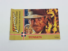 Indiana Jones Temple of Doom Tengen Authentic Original NES Nintendo Manual Only
