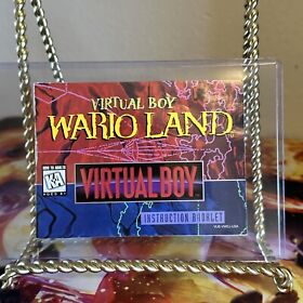 Nintendo Wario Land Virtual Boy Instruction Booklet Good Condition In Top Loader