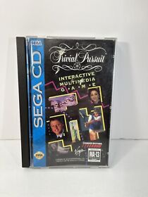 Trivial Pursuit CIB Sega CD Complete Disc Case Art Manual +Registration Card