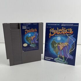 🔥Solstice: The Quest for the Staff of Demnos (Nintendo NES) W Manual TESTED🔥