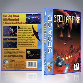 Sega CD Custom Case - NO GAME - Stellar Fire