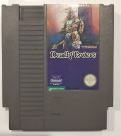 Authentic Nintendo NES Deadly Towers Game In Good Used Working Cond Clean Test